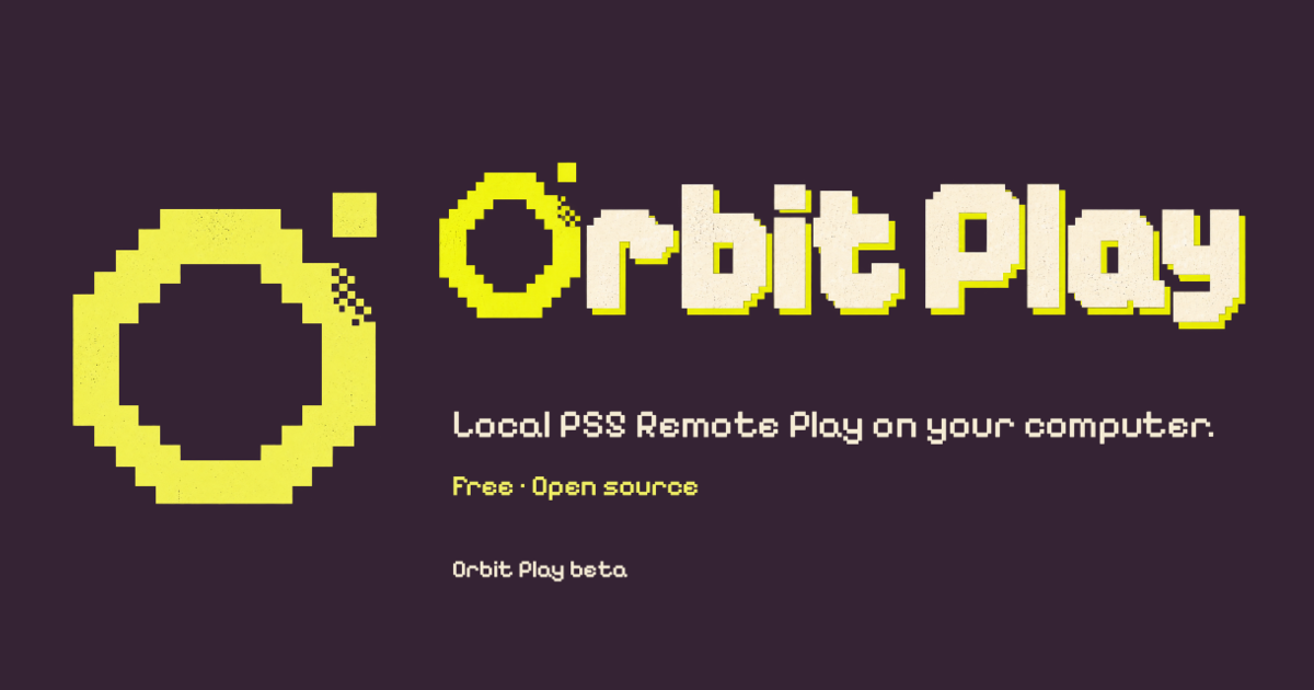 Orbit Play banner: local PS5 Remote Play on your computer